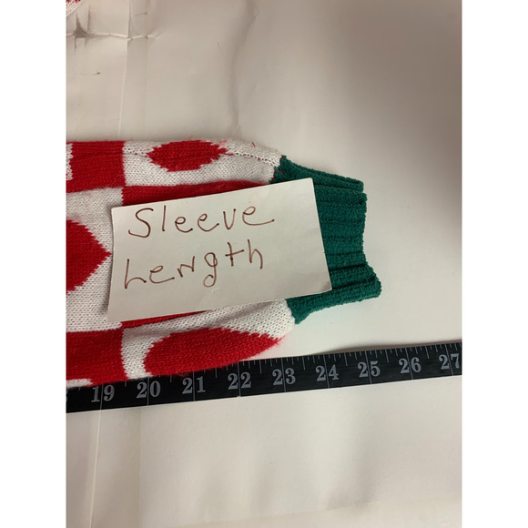 Holiday Time Cardigan Sweater Snowflakes Tree Sequins Hearts Christmas Size XS - Picture 8 of 10